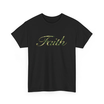 Faith Script Tee — Camouflage Crown Graphic Shirt