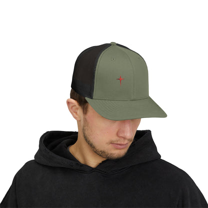 Embroidered Cardinal Star Trucker Cap