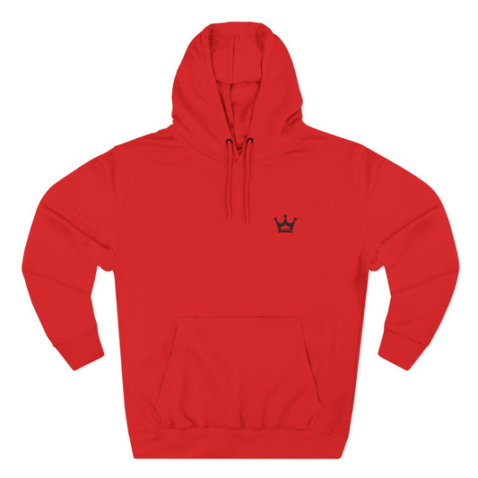 Crown Minimalist Hoodie — Small Chest Crown Logo Fleece Hoodie