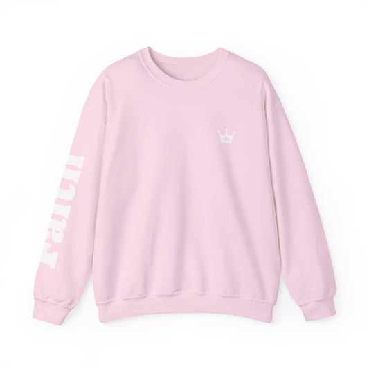 Christian Crewneck Sweatshirt — "You Need Jesus." Back Print with Faith Sleeve