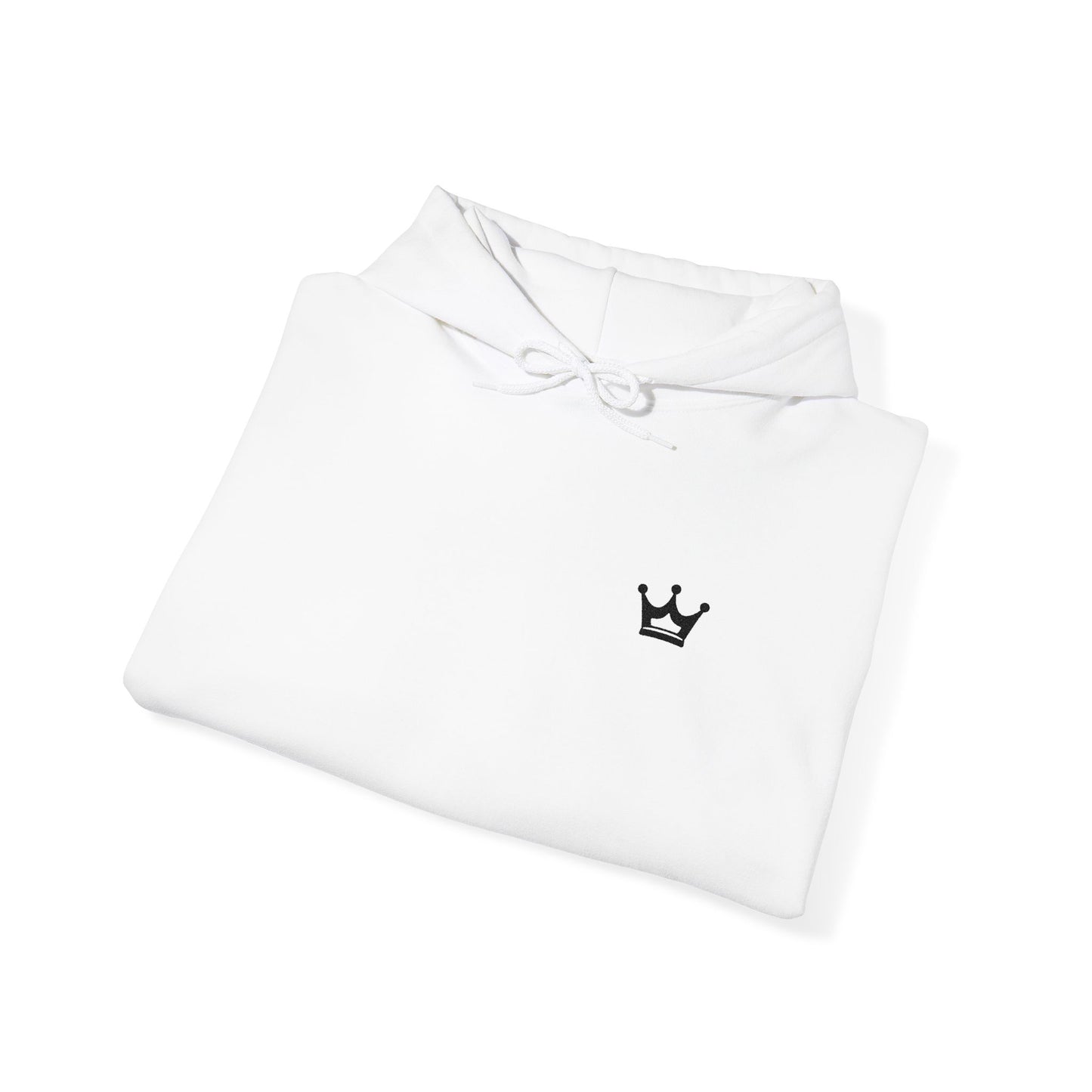 Crown Mini Embroidered Hoodie — Minimal Crown Chest Sweatshirt