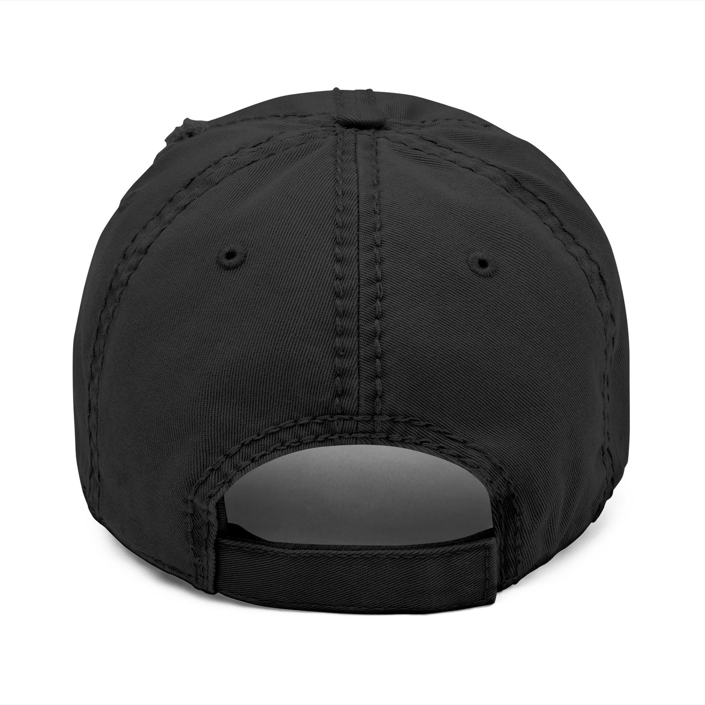 Distressed Embroidered Cross Dad Hat — Retro Worn Baseball Cap