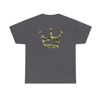 Faith Script Tee — Camouflage Crown Graphic Shirt