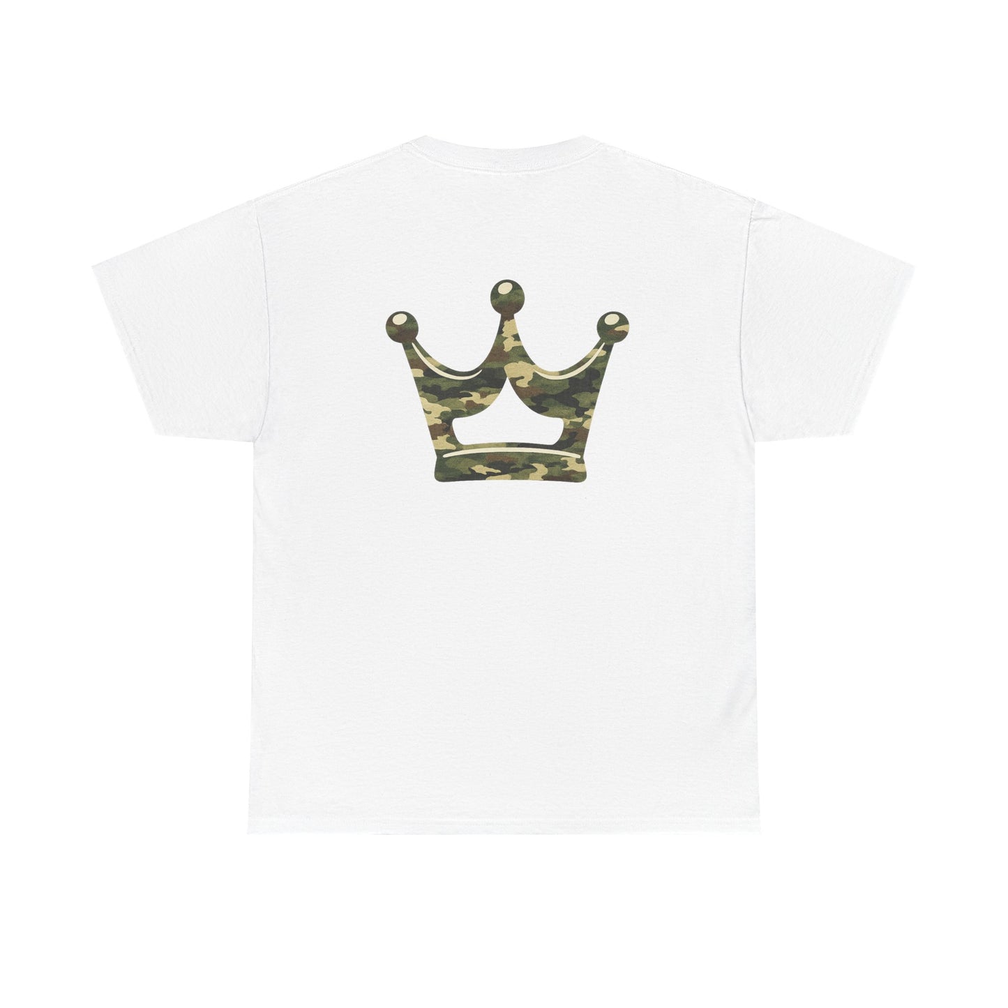 Faith Script Tee — Camouflage Crown Graphic Shirt