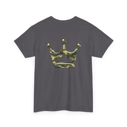 Faith Script Tee — Camouflage Crown Graphic Shirt