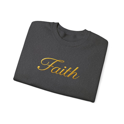 Faith Crewneck Sweatshirt – Elegant Script Christian Pullover