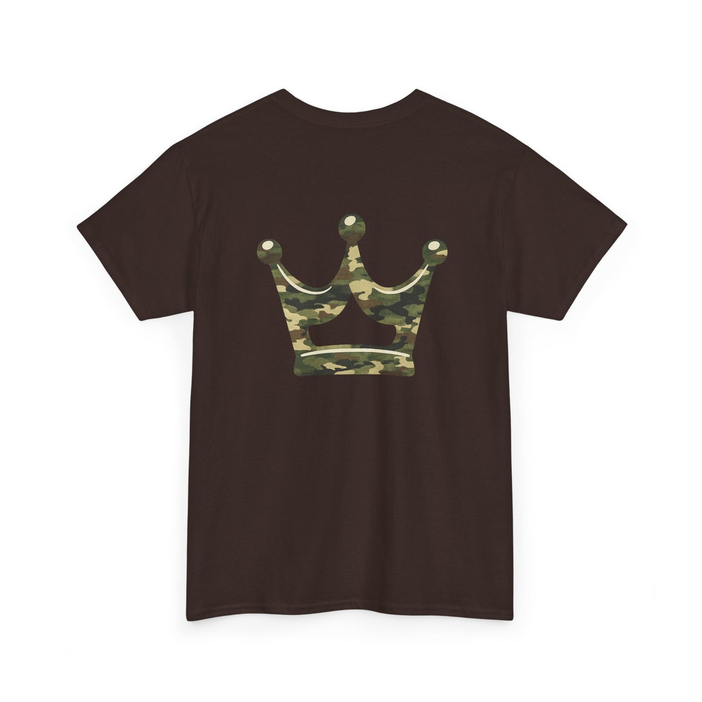 Faith Script Tee — Camouflage Crown Graphic Shirt