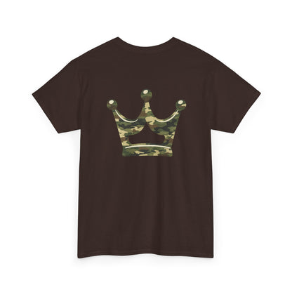 Faith Script Tee — Camouflage Crown Graphic Shirt