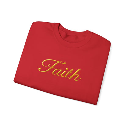 Faith Crewneck Sweatshirt – Elegant Script Christian Pullover