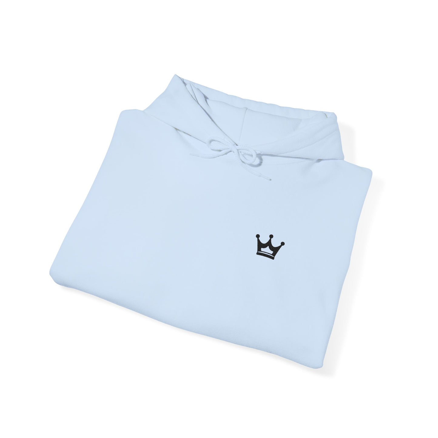 Crown Mini Embroidered Hoodie — Minimal Crown Chest Sweatshirt