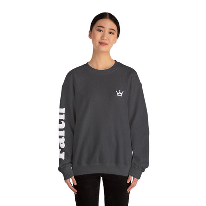 Christian Crewneck Sweatshirt — "You Need Jesus." Back Print with Faith Sleeve