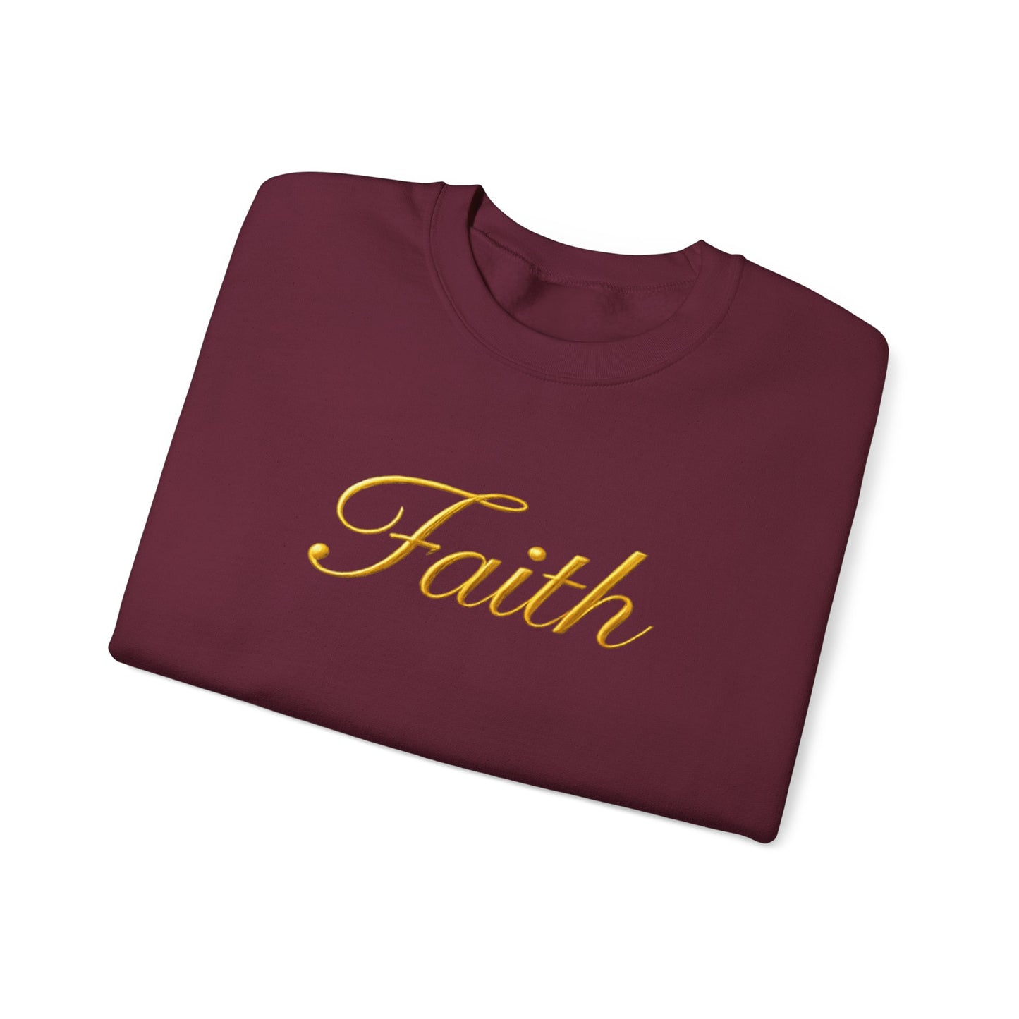 Faith Crewneck Sweatshirt – Elegant Script Christian Pullover