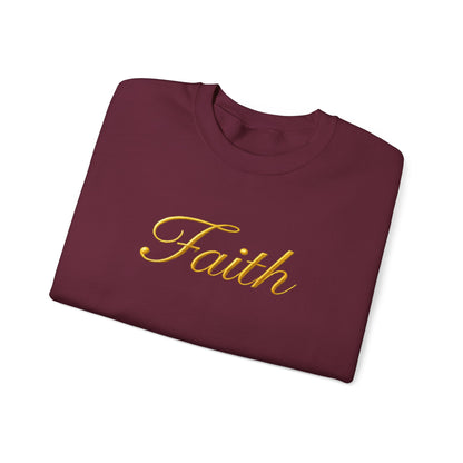 Faith Crewneck Sweatshirt – Elegant Script Christian Pullover