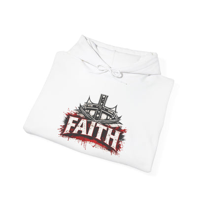 Faith Cross Hoodie — Gothic Christian Faith Graphic Sweatshirt