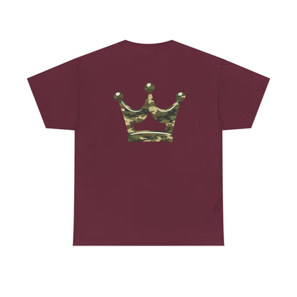 Faith Script Tee — Camouflage Crown Graphic Shirt