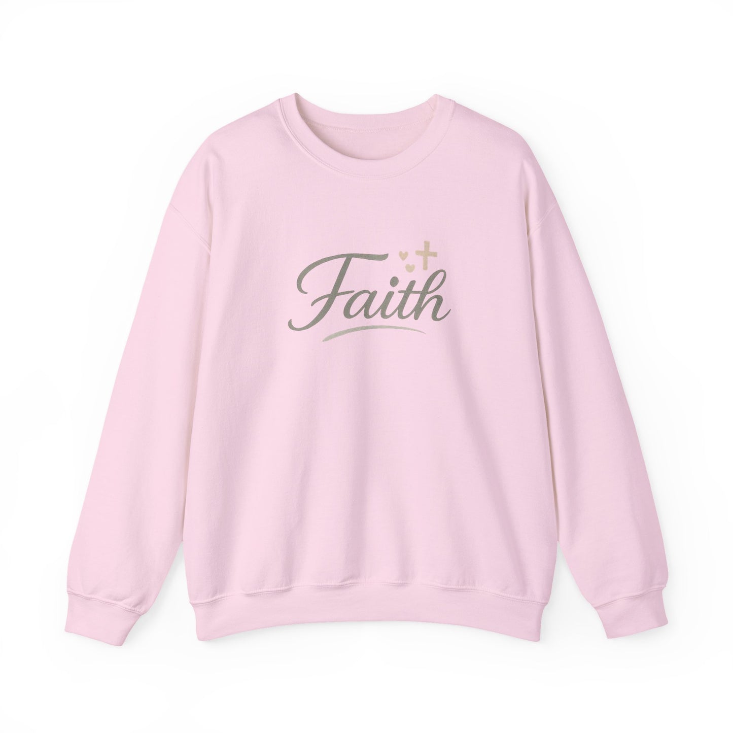 Faith Crewneck Sweatshirt – Elegant Script Christian Pullover