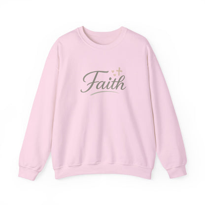Faith Crewneck Sweatshirt – Elegant Script Christian Pullover