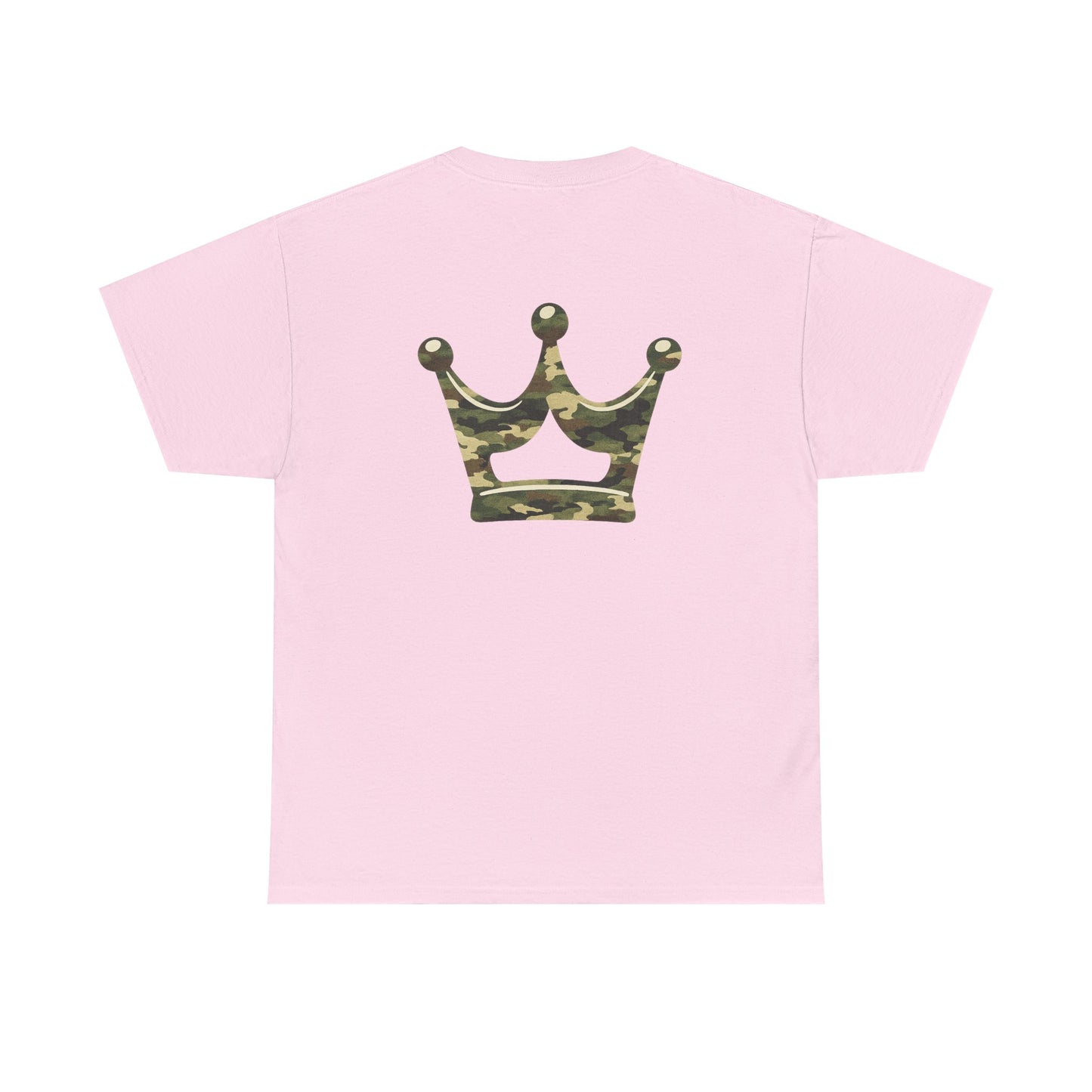 Faith Script Tee — Camouflage Crown Graphic Shirt