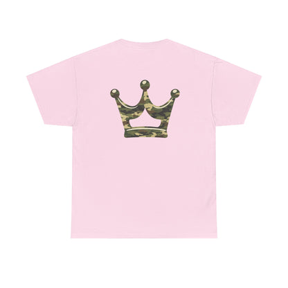 Faith Script Tee — Camouflage Crown Graphic Shirt