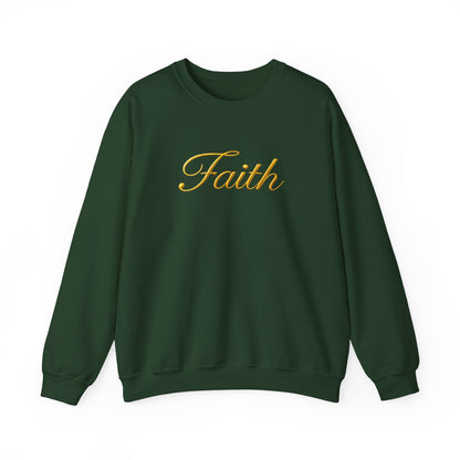 Faith Crewneck Sweatshirt – Elegant Script Christian Pullover