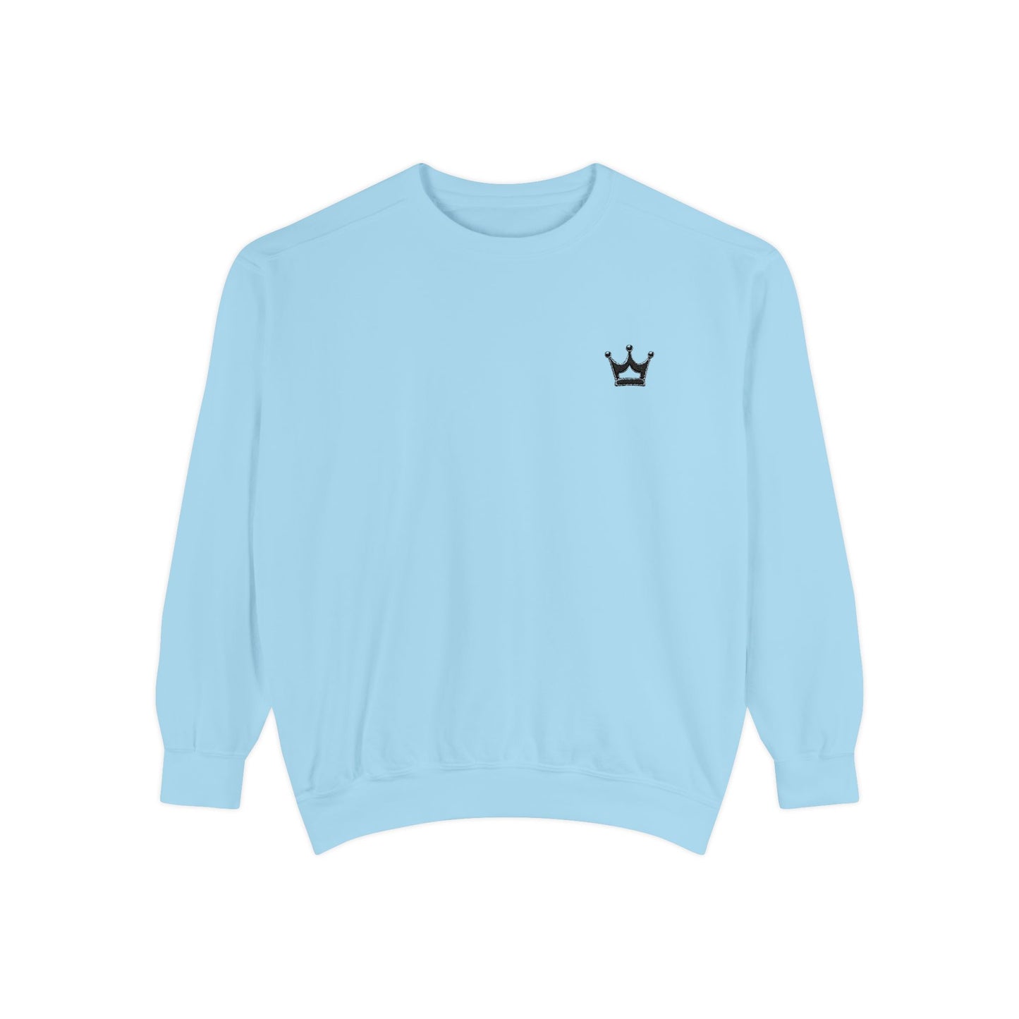 Crown Minimalist Crewneck Sweatshirt — Small Chest Crown Graphic
