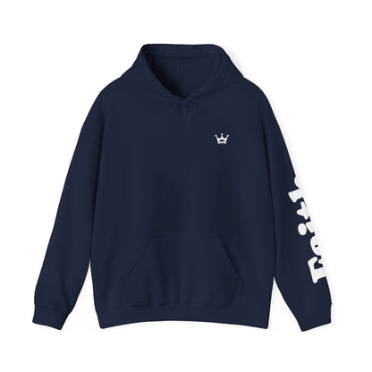 Christian Hoodie — "All We Need Is Jesus" Religious Pullover with Faith Sleeve Print