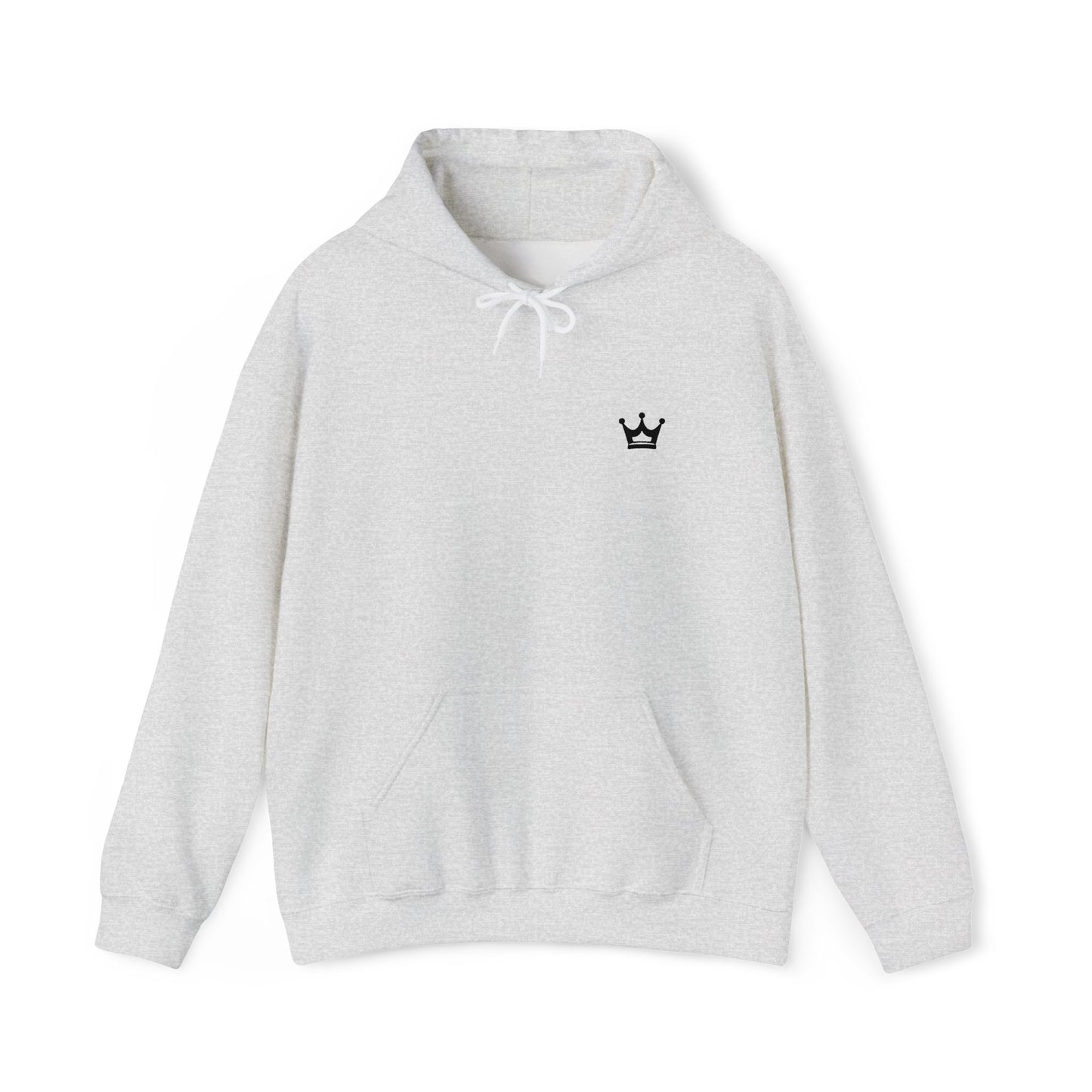 Crown Mini Embroidered Hoodie — Minimal Crown Chest Sweatshirt