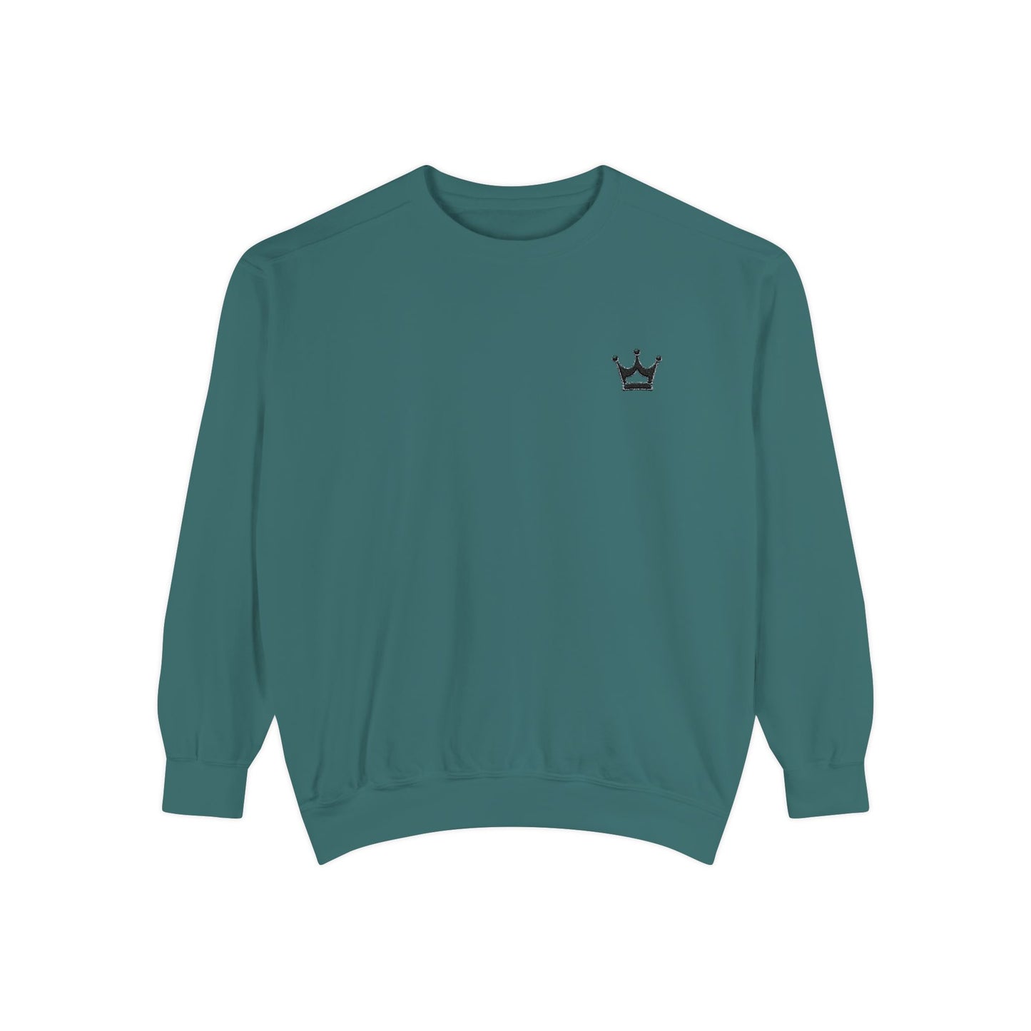 Crown Minimalist Crewneck Sweatshirt — Small Chest Crown Graphic