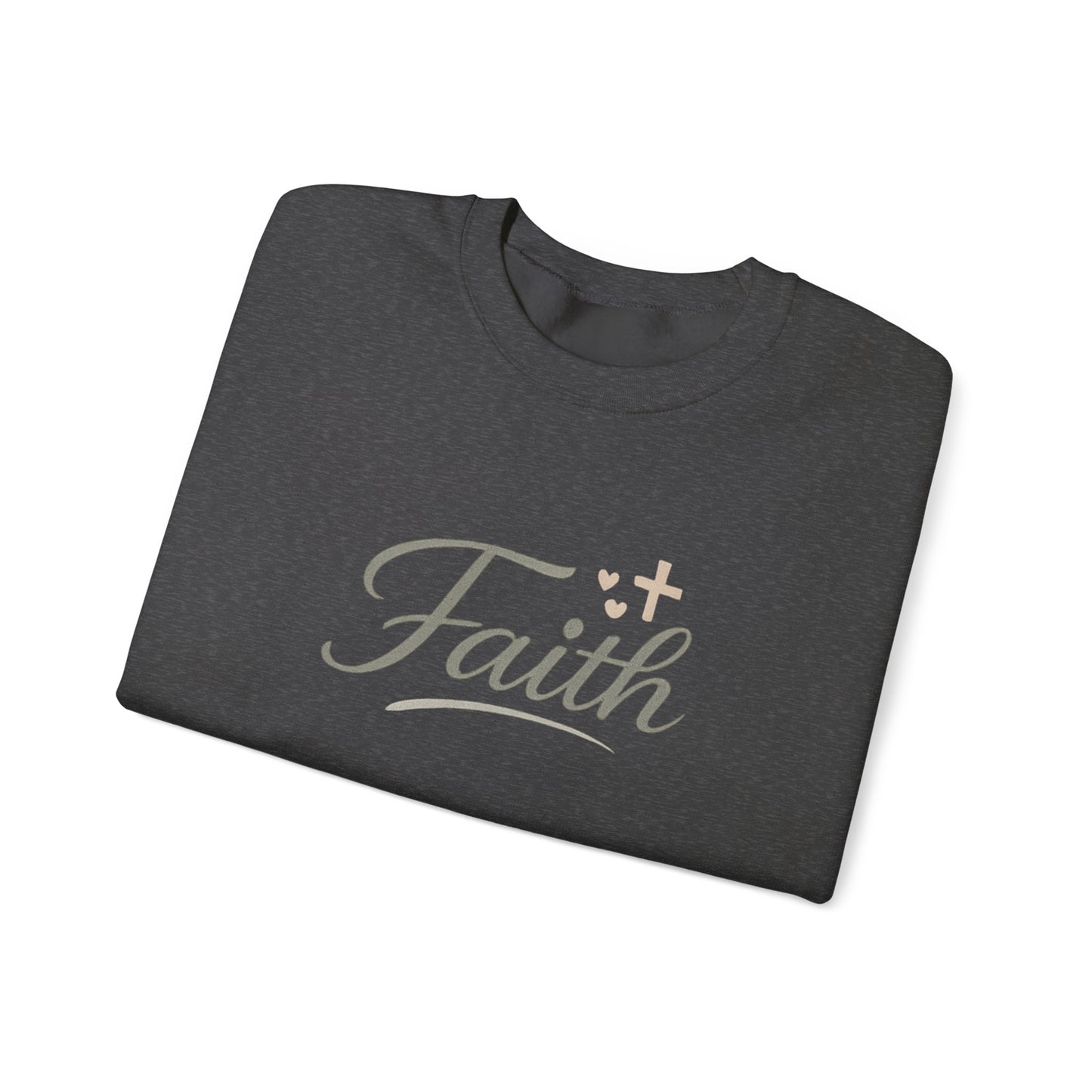 Faith Crewneck Sweatshirt – Elegant Script Christian Pullover