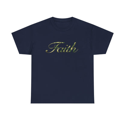 Faith Script Tee — Camouflage Crown Graphic Shirt