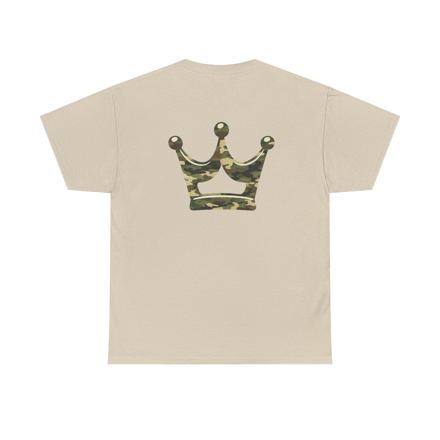 Faith Script Tee — Camouflage Crown Graphic Shirt