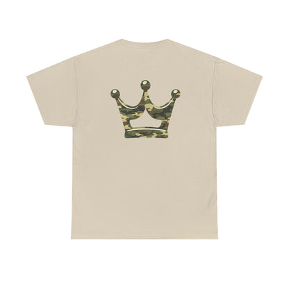 Faith Script Tee — Camouflage Crown Graphic Shirt