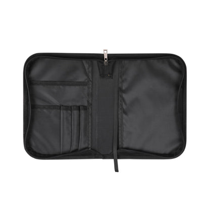 Bible Cover — "Hand Crafted by God" Zippered Bible Case with Red Crown Design