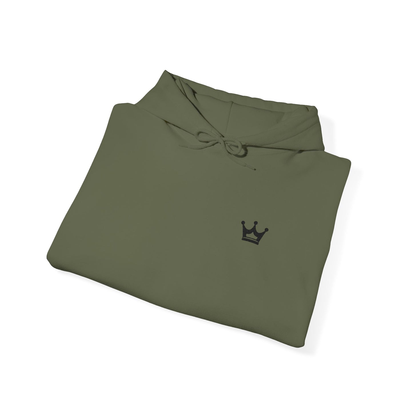 Crown Mini Embroidered Hoodie — Minimal Crown Chest Sweatshirt