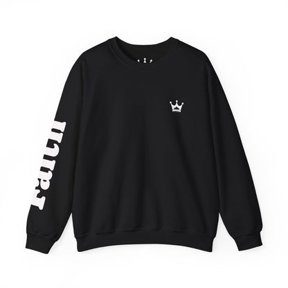 Christian Crewneck Sweatshirt — "You Need Jesus." Back Print with Faith Sleeve