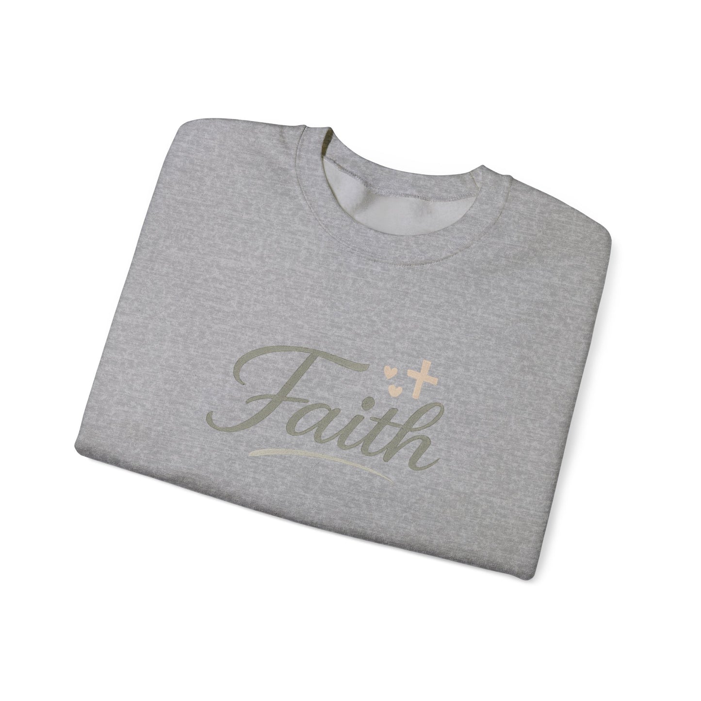 Faith Crewneck Sweatshirt – Elegant Script Christian Pullover