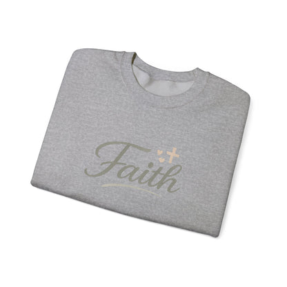 Faith Crewneck Sweatshirt – Elegant Script Christian Pullover