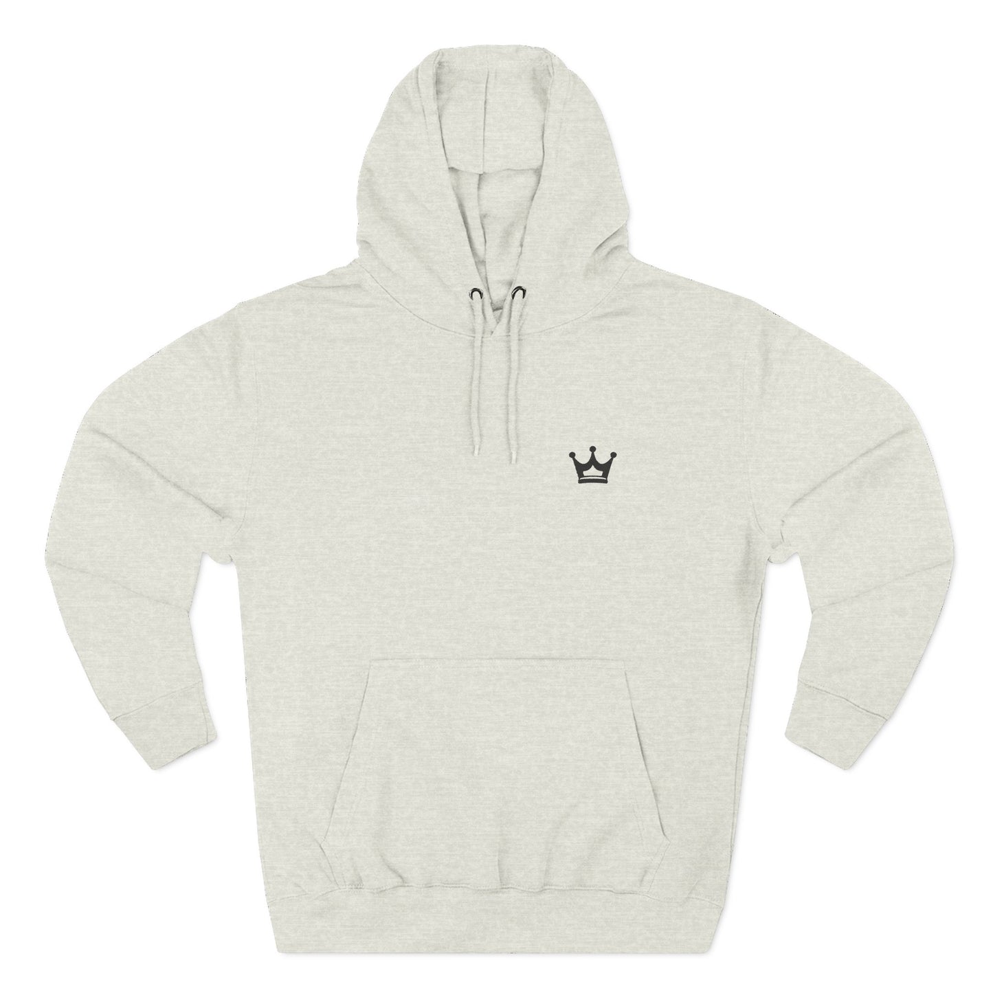 Crown Minimalist Hoodie — Small Chest Crown Logo Fleece Hoodie