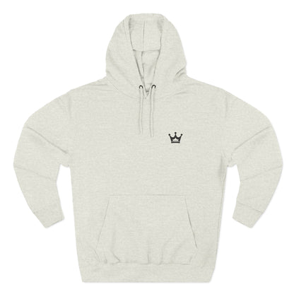 Crown Minimalist Hoodie — Small Chest Crown Logo Fleece Hoodie