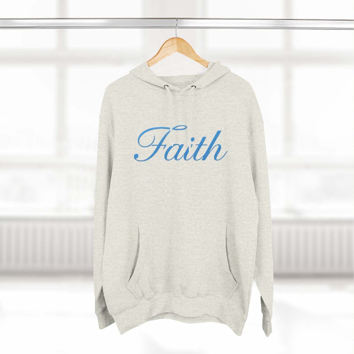 Faith Script Hoodie — Minimal Inspirational Pullover