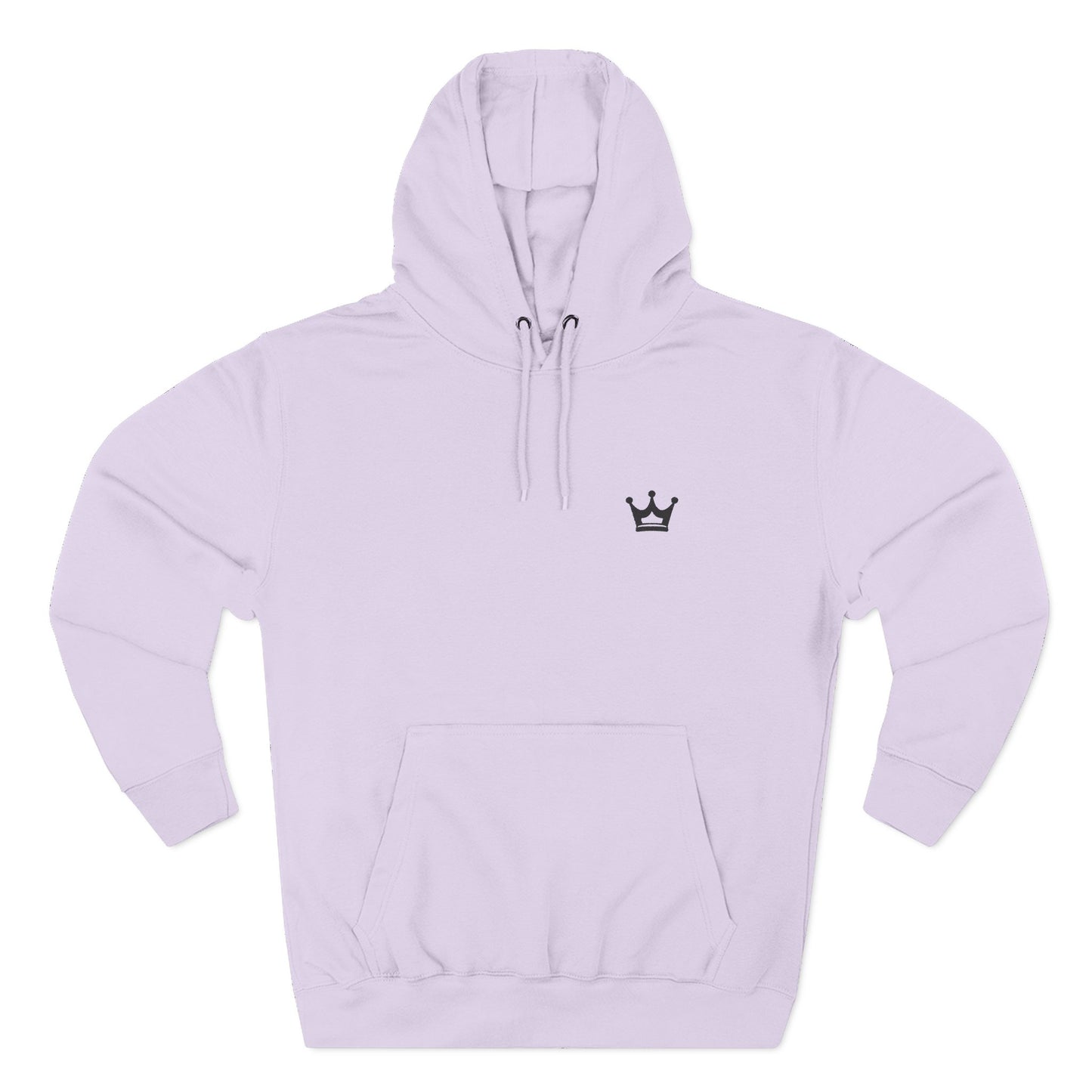 Crown Minimalist Hoodie — Small Chest Crown Logo Fleece Hoodie
