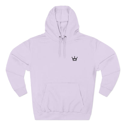 Crown Minimalist Hoodie — Small Chest Crown Logo Fleece Hoodie