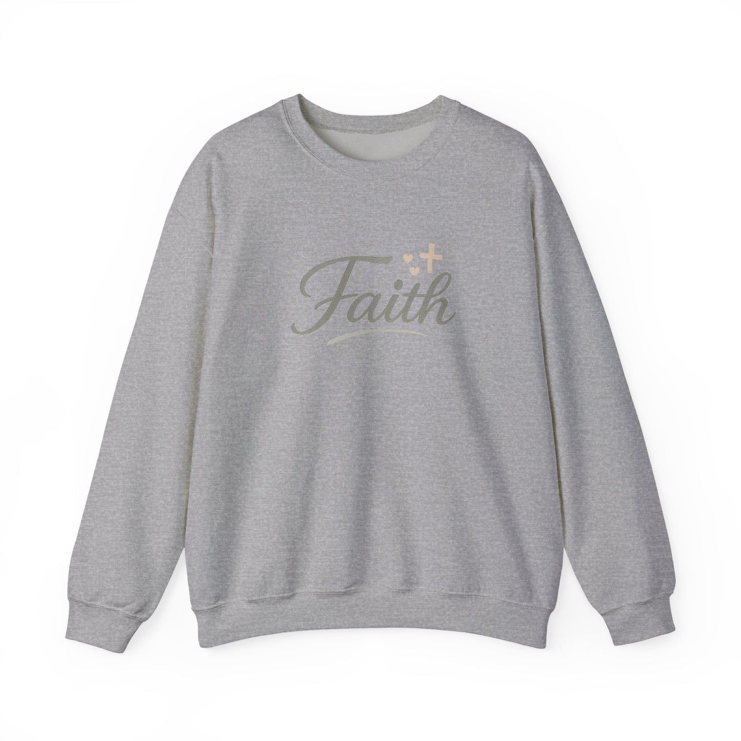 Faith Crewneck Sweatshirt – Elegant Script Christian Pullover