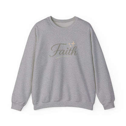 Faith Crewneck Sweatshirt – Elegant Script Christian Pullover