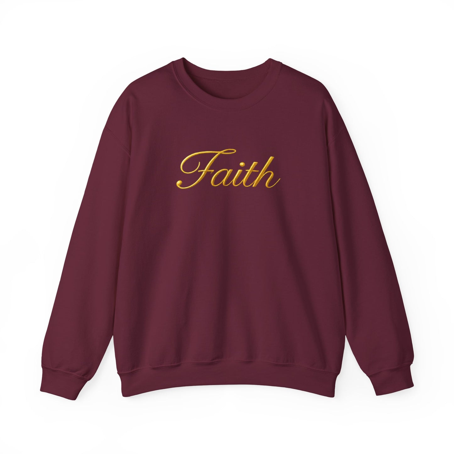 Faith Crewneck Sweatshirt – Elegant Script Christian Pullover