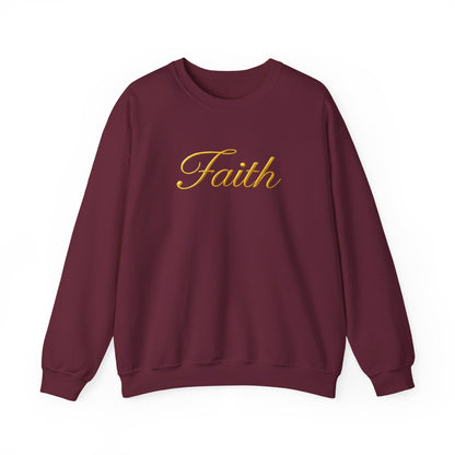 Faith Crewneck Sweatshirt – Elegant Script Christian Pullover