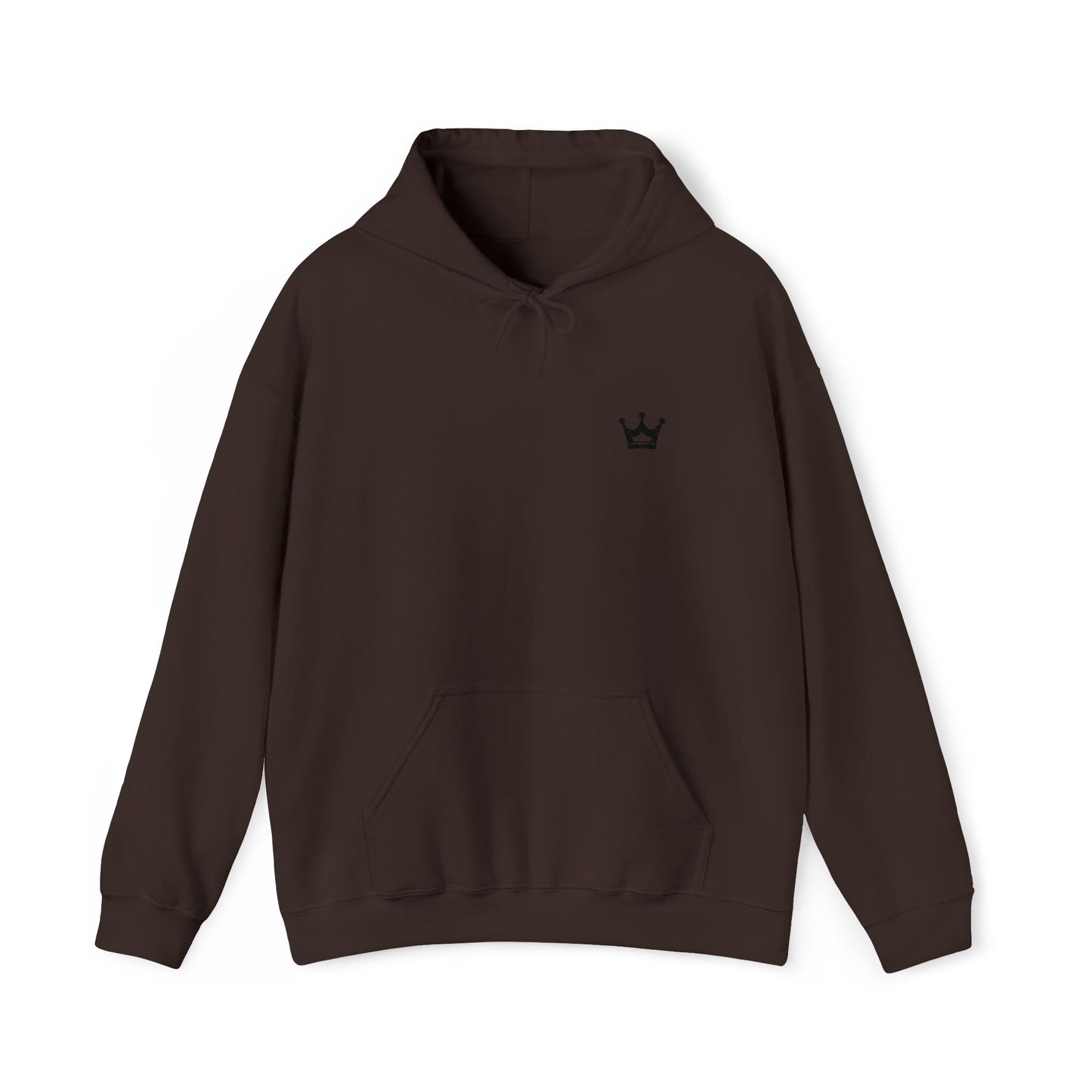 Crown Mini Embroidered Hoodie — Minimal Crown Chest Sweatshirt
