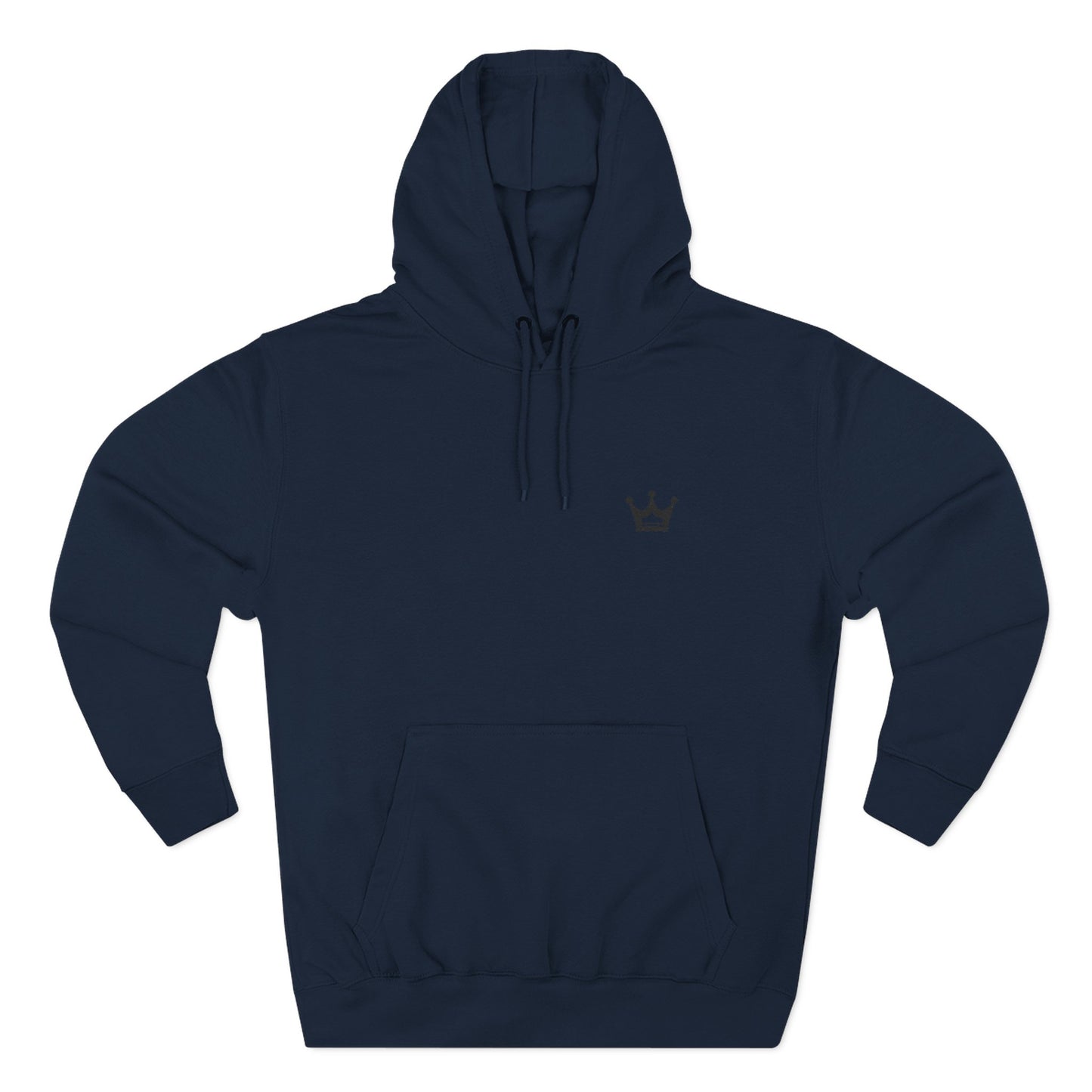 Crown Minimalist Hoodie — Small Chest Crown Logo Fleece Hoodie
