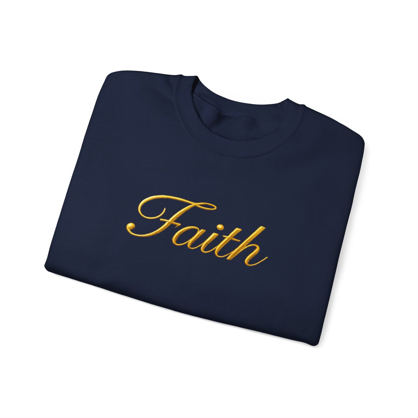 Faith Crewneck Sweatshirt – Elegant Script Christian Pullover