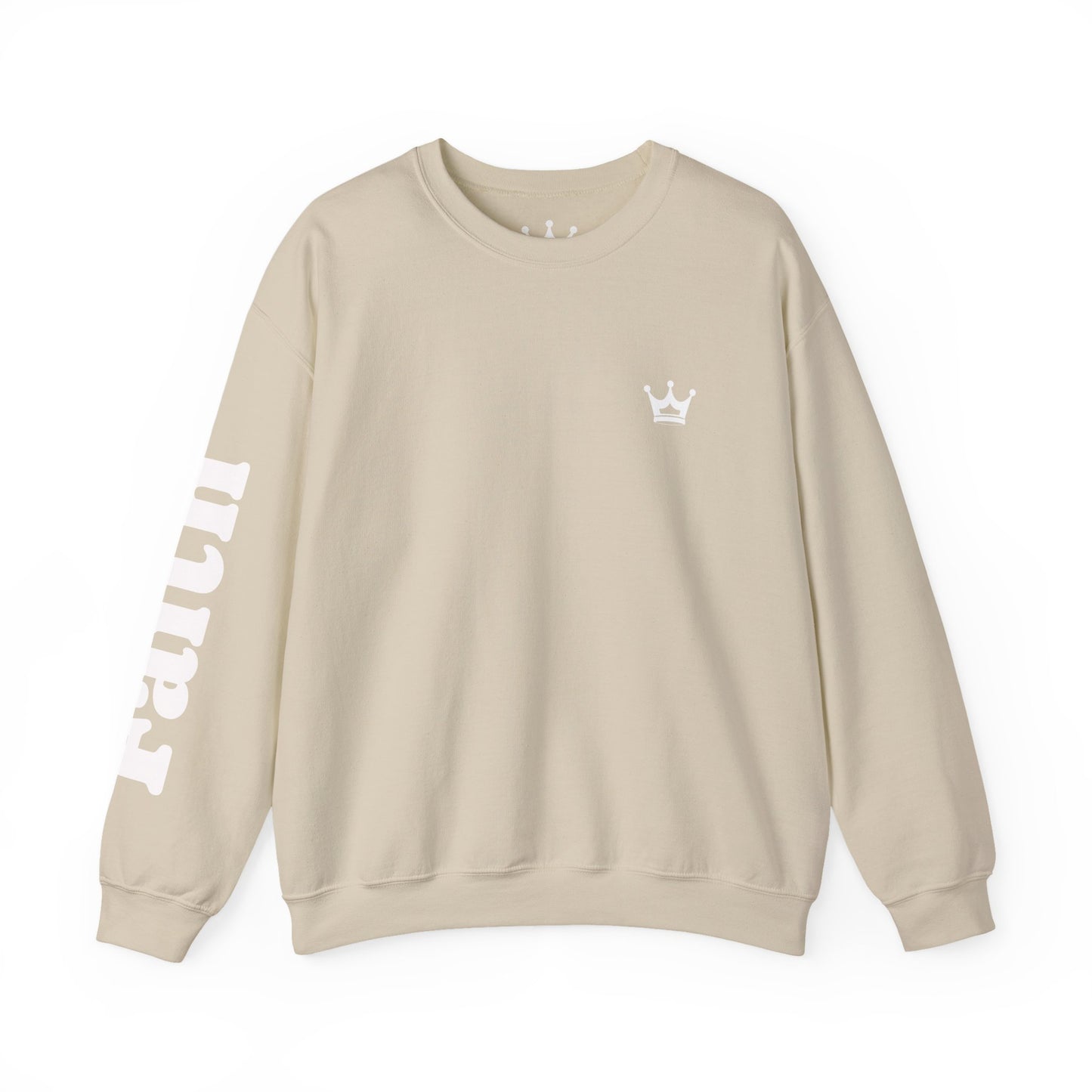 Christian Crewneck Sweatshirt — "You Need Jesus." Back Print with Faith Sleeve